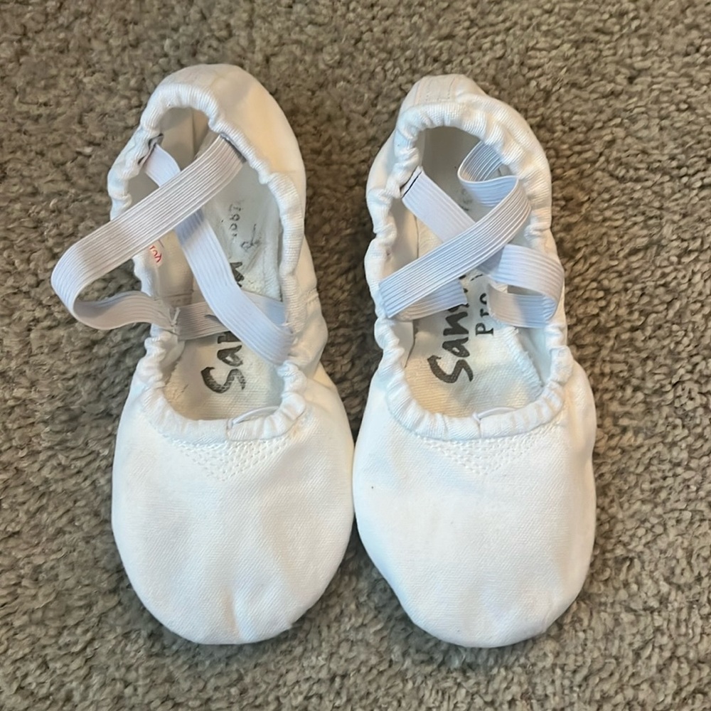 Sansha Pro White Canvas Ballet Slippers